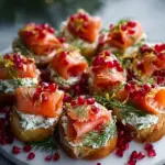 Weihnachtslachs Bruschetta Kranz