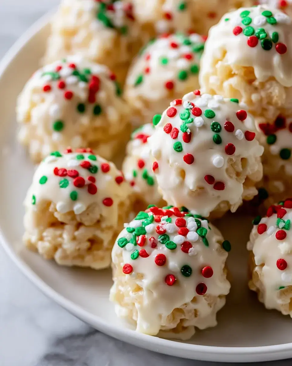 White Chocolate Rice Krispie Balls
