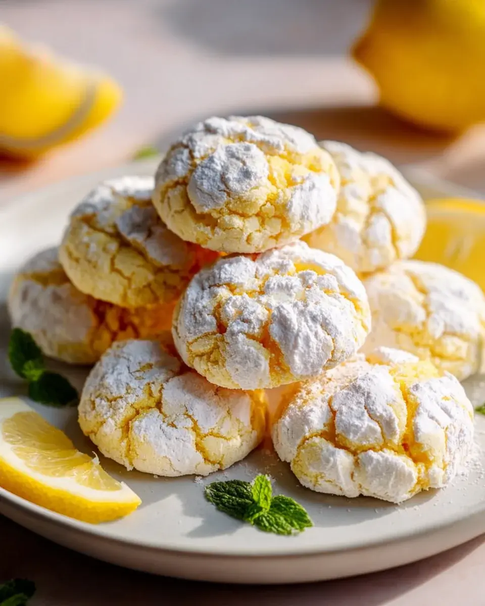 Zitronen Crinkle Kekse