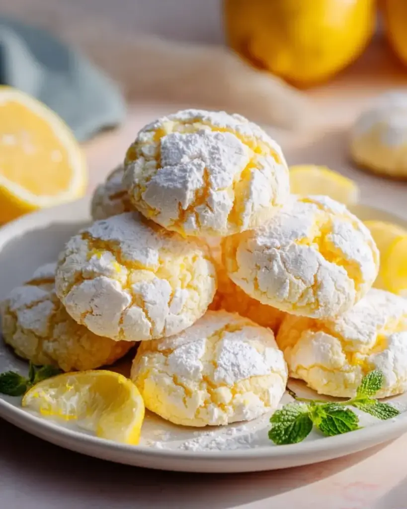 Zitronen Crinkle Kekse: Das Geheimnis perfekter Risse!