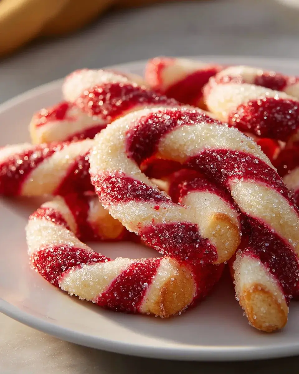 Festliche Zuckerstangen Kekse: Unwiderstehlich zarte Leckerei! 4 Zuckerstangen Kekse