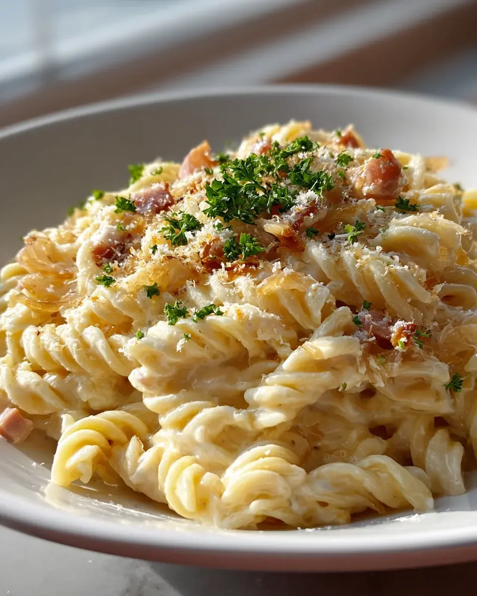 Cremige Zwiebel Sahne Nudeln – Herzhaft & Blitzschnell! 4 Zwiebel Sahne Nudeln