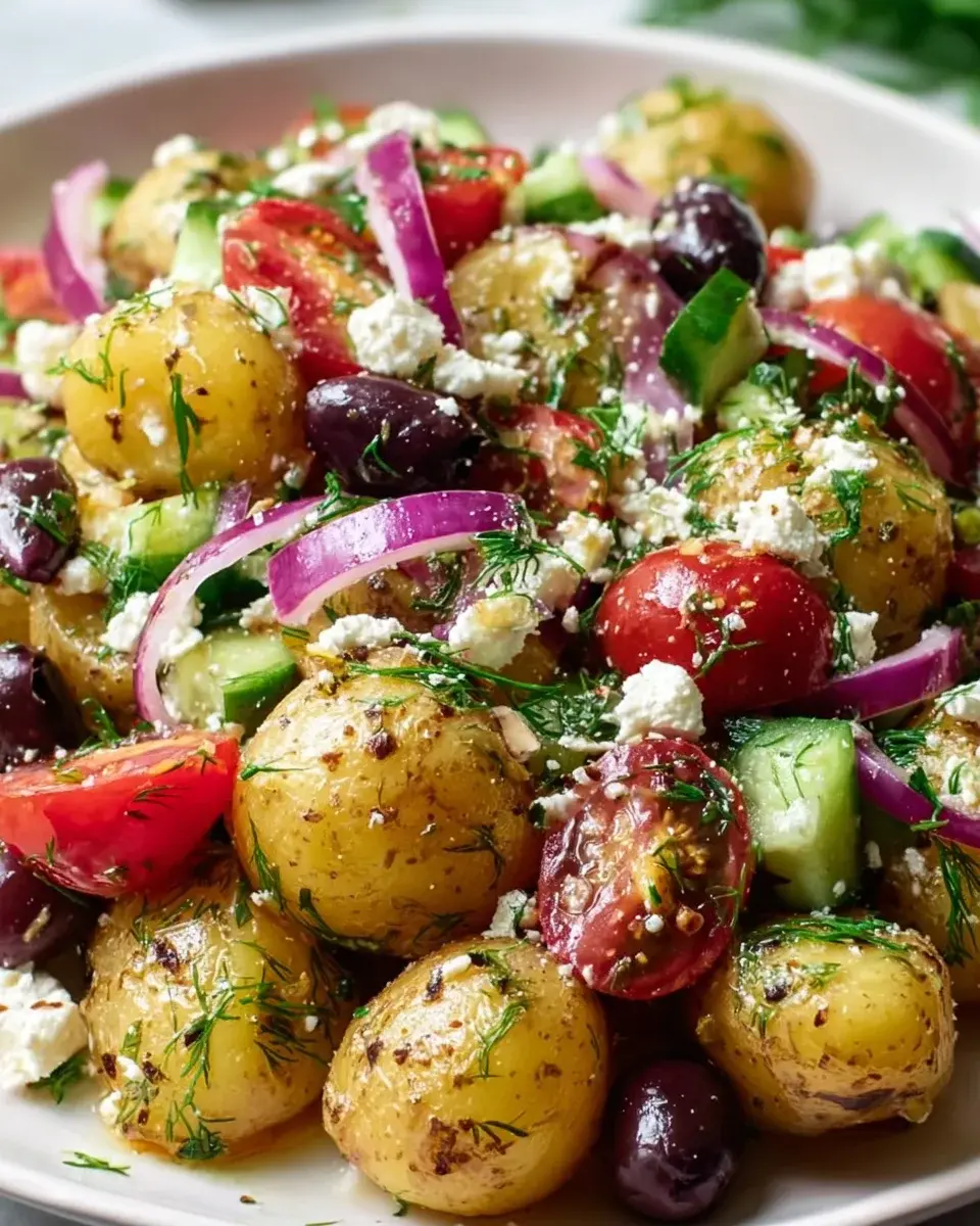 Griechischer Kartoffelsalat – Frisch, lecker und einfach zubereitet! 4 griechischer Kartoffelsalat