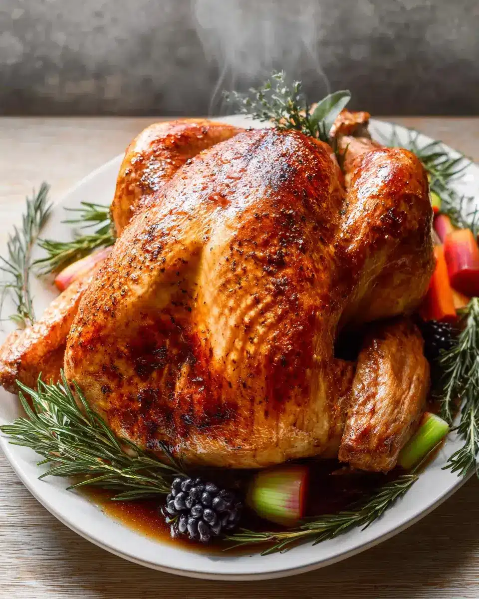 Saftiger gerösteter Truthahn mit köstlicher Sauce Rezept 4 truthahn